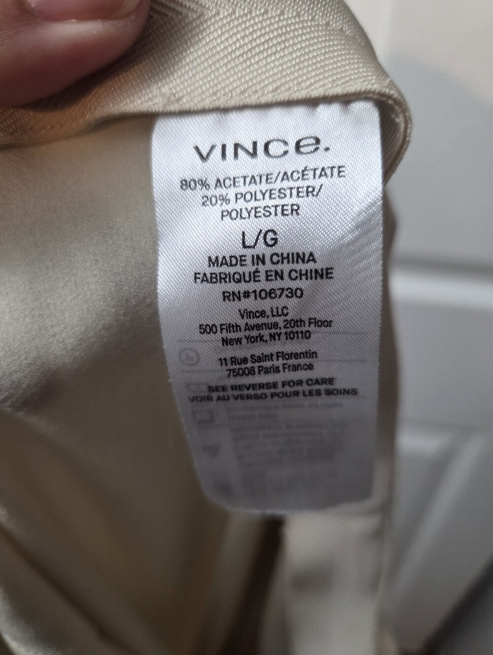Vince Wide-Leg Cream Ponte Pants 32" Inseam - Picture 6 of 8